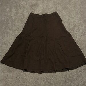 Liz Claiborne Dark Brown A-Line Skirt